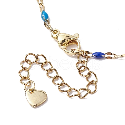 304 Stainless Steel Enamel Link Chains Bracelets for Women BJEW-JB10326-1