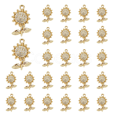 SUPERFINDINGS 50Pcs UV Plating Alloy Rhinestone Pendants FIND-FH0008-93-1