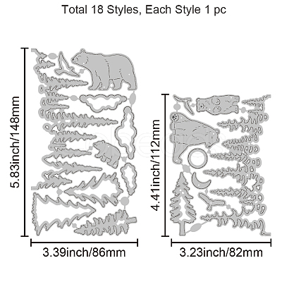 Carbon Steel Cutting Dies Stencils DIY-WH0309-1926-1