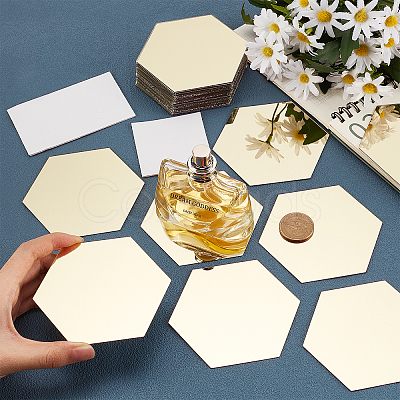 Acrylic Hexagon Mirror Wall Decor DIY-WH0221-30B-1