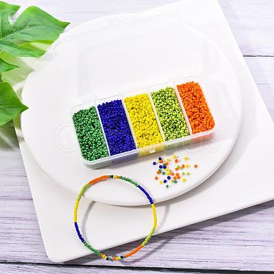 6000Pcs 5 Colors Glass Seed Beads SEED-YW0001-15B-1