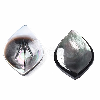 Natural Black Lip Shell Pendants SSHEL-S258-101A-1