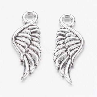 Tibetan Style Zinc Alloy Wing Pendants TIBEP-R334-382AS-RS-1