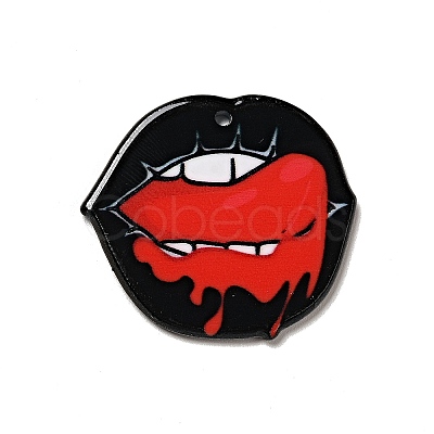 Halloween Printed Acrylic Pendants MACR-G060-02A-1