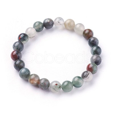 Natural African Bloodstone Stretch Bracelets X-BJEW-F380-01-B01-1