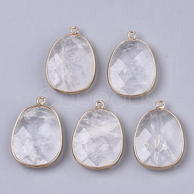 Natural Quartz Crystal Pendants X-G-T131-08J-1