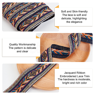 ARRICRAFT Ethnic Style Polyester Ribbons OCOR-AR0001-43-1