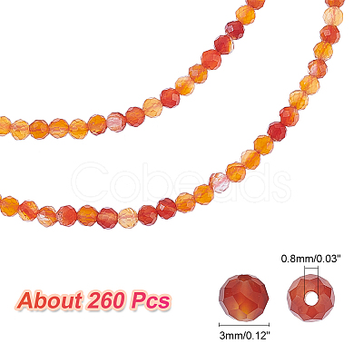 Nbeads 2 Strands Natural Carnelian Beads Strands G-NB0004-20-1