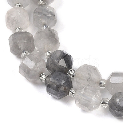 Natural Cloudy Quartz Beads Strands G-O201B-115F-1