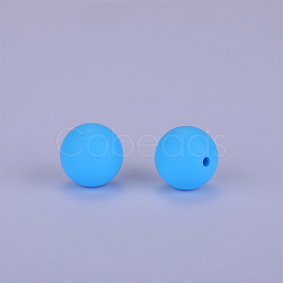 Round Silicone Focal Beads SI-JX0046A-14-1