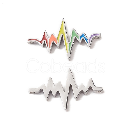 201 Stainless Steel Enamel Connector Charms FIND-A029-11P-1-1