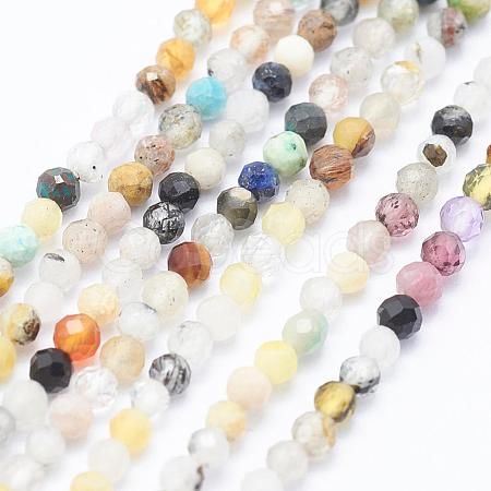 Natural Mixed Stone Beads Strands G-J369-04B-2mm-1