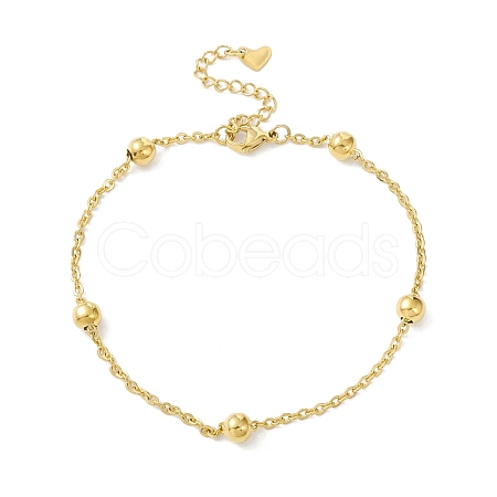 PVD Vacuum Plating 304 Stainless Steel Satellite Chains Anklet for Women STAS-E001-25G-1