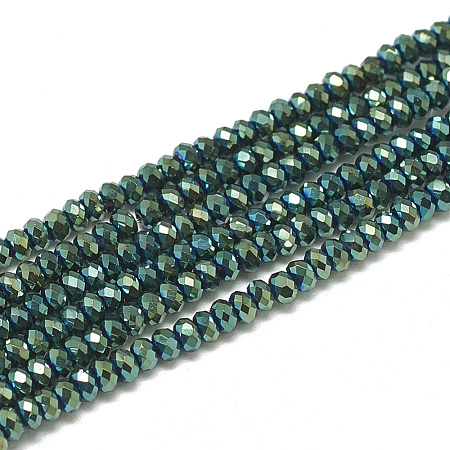 Electroplate Glass Beads Strands EGLA-Q112-C03-1