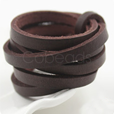 Flat Leather Jewelry Cord WL-WH0008-01B-03-1