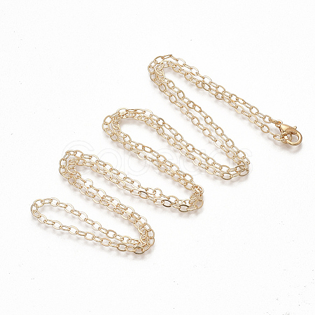 Brass Cable Chain Necklace Making X-MAK-T006-05KC-1