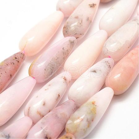 Natural Pink Opal Beads Strands G-L163-06-30x10mm-1