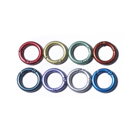 Spray Painted Zinc Alloy Spring Gate Rings PW-WG71948-01-1