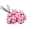 Artificial Cotton Bouquet, for Wedding Christmas Decoration, DIY Craft Home Decor, Pearl Pink, 300mm, 10pcs/set