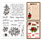 Custom Summer Theme PVC Plastic Clear Stamps, for DIY Scrapbooking, Photo Album Decorative, Cards Making, Flower, 160x110mm