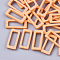 Spray Painted Acrylic Linking Rings, Quick Link Connectors, For Jewelry Chains Making, Rubberized Style, Rectangle, Sandy Brown, 20x9x2mm