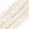 Natural Cultured Freshwater Pearl Beads Strands, Grade 5A, Rondelle, Old Lace, 2.8~3.2mm, Hole: 0.5mm, about 66pcs/strand, 7.68 inch(19.5cm)