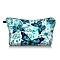 Polyester Cosmetic Pouches, Waterproof Clutch Bag, Toilet Bag for Women, Butterfly, Dark Turquoise, 22.5x13.5cm