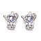 Rack Plating Alloy Rhinestone Pendants, with ABS Pearl Beads, Flower, Light Sapphire, 25x19.5x9.5mm, Hole: 2mm