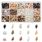 DICOSMETIC 119G 15 Styles Natural Mixed Shell Beads Sets, Shell Shape, Mixed Color, 5~22x3~17x2~10mm, Hole: 0.5~3mm