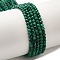 Synthetic Malachite Beads Strands, Round, 2~2.5mm, Hole: 0.5mm, about 170~220pcs/strand, 15.16~15.75''(38.5~40cm)