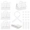 Wedding Paper Candy Gift Packaging Boxes with Polyester Ribbon and PVC Bead Chain, Foldable Storage Boxes for Wedding, White, 132x75x85mm