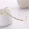 Iron with Rhinestone Hair Bands, Imitation Pearl for Girl, Golden, Inner Diameter: 114mm