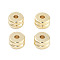 Brass Beads, Cadmium Free & Lead Free, Rondelle, Real 24K Gold Plated, 6.5x4mm, Hole: 1.8mm