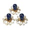 Octopus Resin Figurines, Reiki Gold Foil Natural Lapis Lazuli Chips Inside for Home Office Desk Decoration, 101x97x44mm