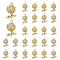 SUPERFINDINGS 50Pcs UV Plating Alloy Rhinestone Pendants,  Sunflower Charms, Golden, 23.5x14x3mm, Hole: 2mm