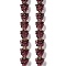 Handmade Lampwork Beads Strands, Raspberry, Coconut Brown, 12.5x12.5mm, Hole: 1.4mm, about 20pcs/strand, 9.84''(25cm)