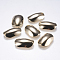 Brass Pendants, Oval, Real 18K Gold Plated, 24x15.5x3mm, Hole: 1.5mm