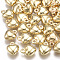 CCB Plastic Charms, Heart, Light Gold, 11.5x9.5x5.5mm, Hole: 1.5mm