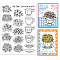 PVC Stamps, for DIY Scrapbooking, Photo Album Decorative, Cards Making, Stamp Sheets, Film Frame, Flower, 21x14.8x0.3cm