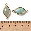 Natural Amazonite Faceted Connector Charms G-K347-03G-21-3