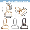  6pcs 3 colors Zinc Alloy Swivel Lobster Claw Clasps FIND-PH0008-62A-2