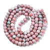Opaque Crackle Glass Round Beads Strands GLAA-T031-01J-3