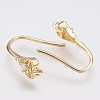 Brass Earring Hooks KK-T029-107G-2