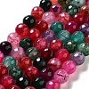 Natural Agate Round Beads Strand G-L085-8mm-01-2