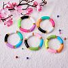 Candy Color Chunky Curved Tube Acrylic Beads Stretch Bracelets Set for Women BJEW-SW00015-5