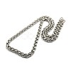Fashionable 304 Stainless Steel Wheat Chain Necklaces for Men STAS-A028-N002P-1