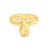 Brass Letter Open Cuff Rings for Women RJEW-G313-01T-G-2