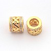 New Items Brass Micro Pave Cubic Zirconia Column Spacer Beads ZIRC-L007-04G-1
