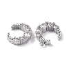 Brass Micro Pave Clear Cubic Zirconia Charms KK-E068-VF275-3