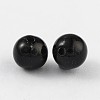8MM Black Chunky Bubblegum Acrylic Round Solid Beads X-PAB703Y-7-2